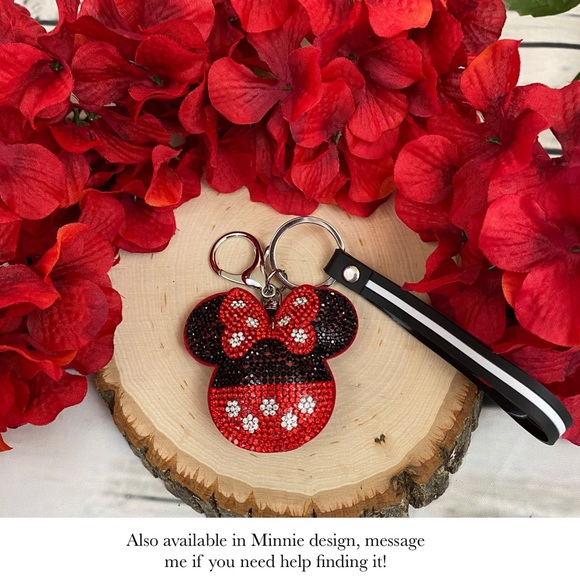 Crystal Mickey Mouse Wristlet Keychain Charm - Picture 6 of 7